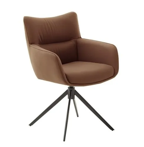 2er Set Stuhl Limone 2 mit Armlehnen | drehbar | rostbraun