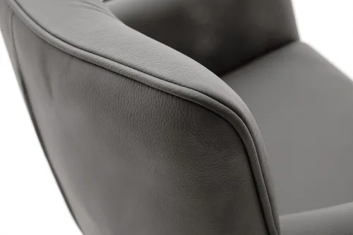 2er Set Stuhl Limone 2 mit Armlehnen | Edelstahl | drehbar | anthrazit