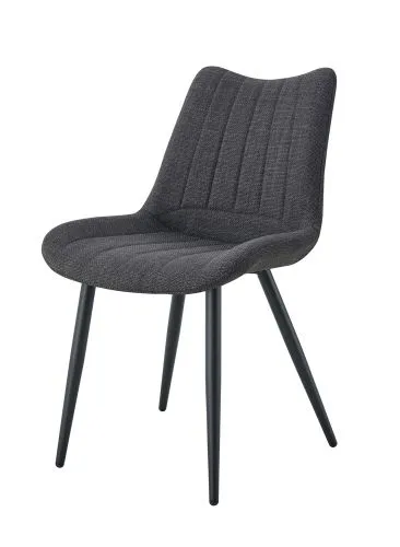 2er Set Stuhl Lotta | Webstoff | Anthrazit