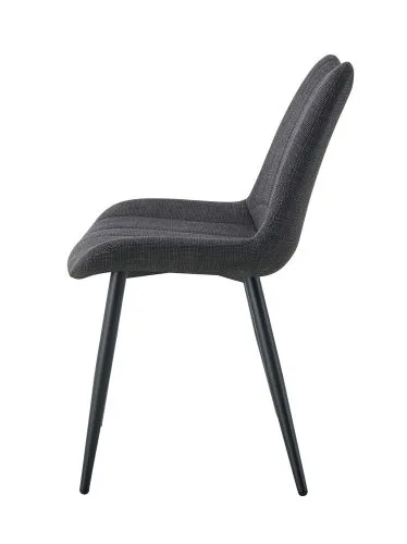2er Set Stuhl Lotta | Webstoff | Anthrazit