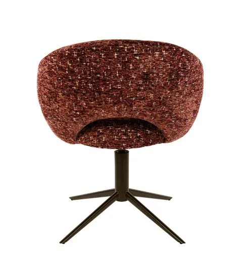 2er Set Stuhl Mirabel | drehbar | Delviro Stoff | bordeauxrot-braun