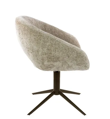 2er Set Stuhl Mirabel | drehbar | Hoven Stoff / Chenille | sand-braun