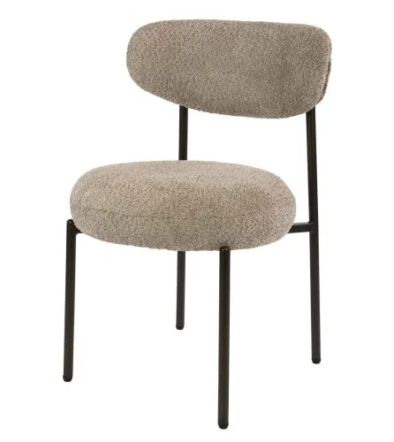2er Set Stuhl Nest | Boucle | sand-braun