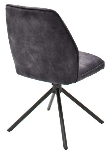 2er Set Stuhl Ottawa | Vintage Velours-Optik | anthrazit