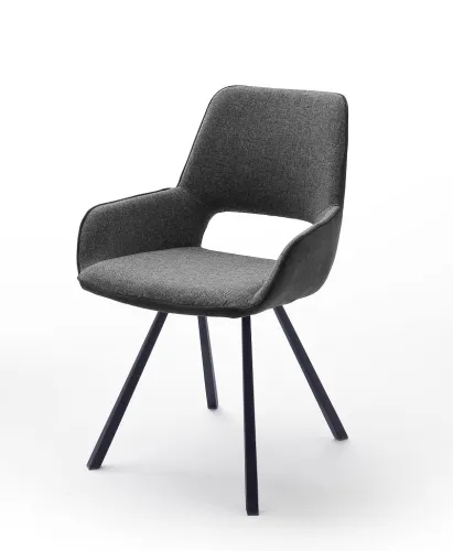 2er Set Stuhl Parana | mit Armlehnen | charcaol