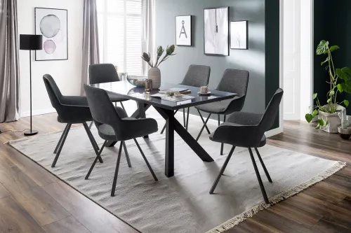 2er Set Stuhl Parana | mit Armlehnen | charcaol