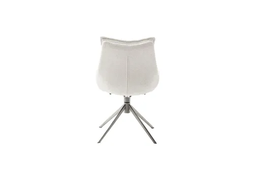 2er Set Stuhl Parker | Edelstahl | drehbar | weiß / creme