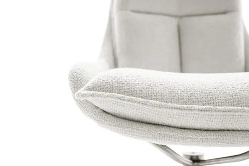 2er Set Stuhl Parker | Edelstahl | drehbar | weiß / creme