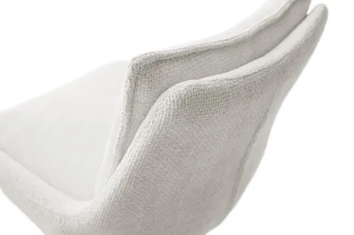 2er Set Stuhl Parker | Edelstahl | drehbar | weiß / creme