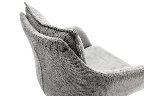 2er Set Stuhl Parker mit Armlehnen | drehbar | anthrazit / grau