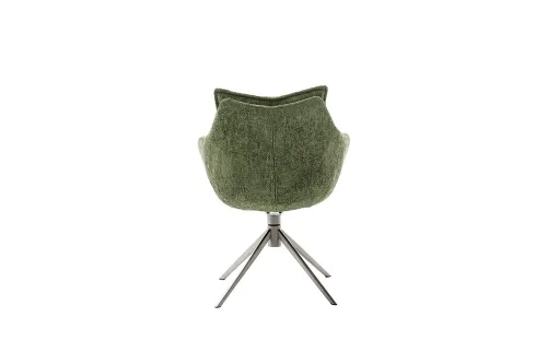 2er Set Stuhl Parker mit Armlehnen | Edelstahl | drehbar | grün / olive