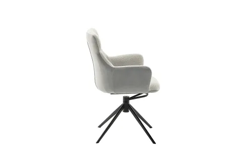 2er Set Stuhl Pelion mit Armlehnen | drehbar | grau / lichtgrau