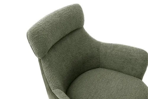 2er Set Stuhl Pelion mit Armlehnen | Edelstahl | drehbar | olive