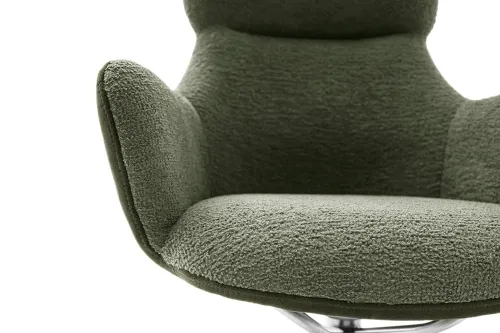 2er Set Stuhl Pelion mit Armlehnen | Edelstahl | drehbar | olive