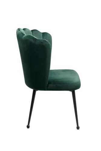 2er Set Stuhl Quinn | dunkelgrün / schwarz