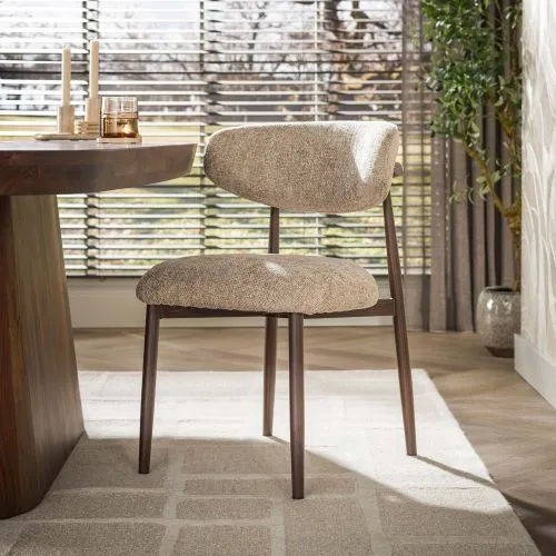 2er Set Stuhl Savena | Cargo Stoff / Strukturgewebe | sand