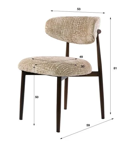 2er Set Stuhl Savena | Monti Stoff / Strukturgewebe | sand