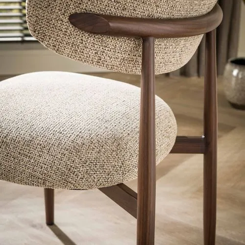 2er Set Stuhl Savena | Nubo Stoff / Strukturgewebe | sand