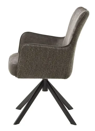 2er Set Stuhl Sheffield mit Armlehnen | cappuccino