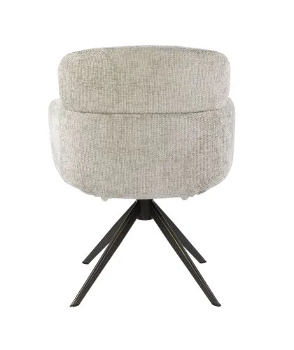 2er Set Stuhl Tano | Chenillestoff | drehbar | sand-braun