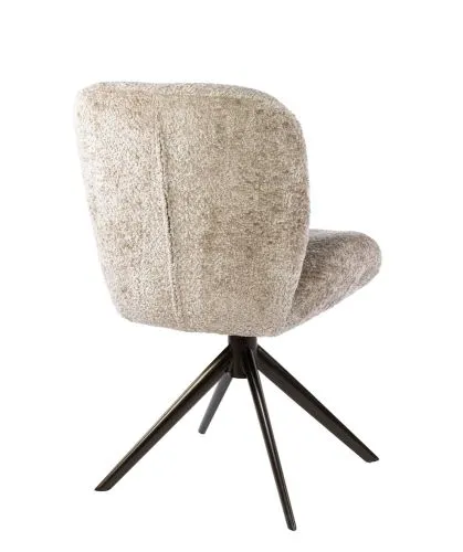 2er Set Stuhl Thoia | drehbar | Alura Stoff / Webstoff | sand-braun