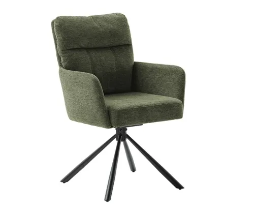 2er Set Stuhl Utica mit Armlehnen | drehbar | olive