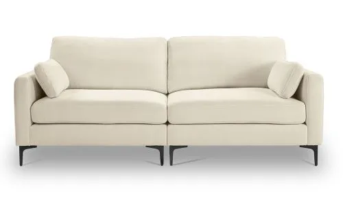 3,5-Sitzer Polstersofa Venti | 225cm | Webstoff | Creme