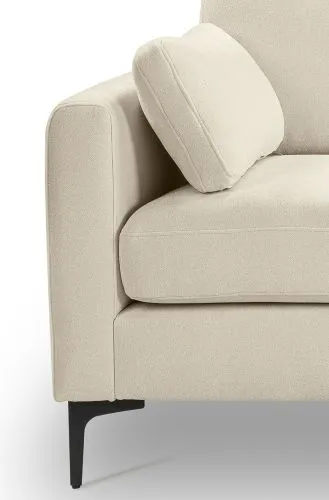 3,5-Sitzer Polstersofa Venti | 225cm | Webstoff | Creme