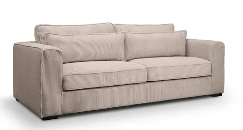 3-Sitzer Polstersofa Almera | 241cm | Cordstoff | beige-braun
