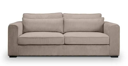 3-Sitzer Polstersofa Almera | 241cm | Cordstoff | beige-braun