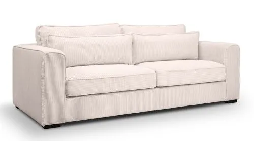3-Sitzer Polstersofa Almera | 241cm | Cordstoff | grau-beige