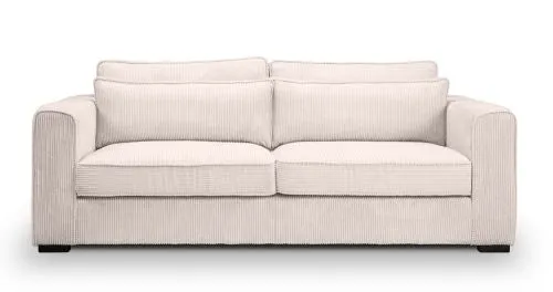 3-Sitzer Polstersofa Almera | 241cm | Cordstoff | grau-beige