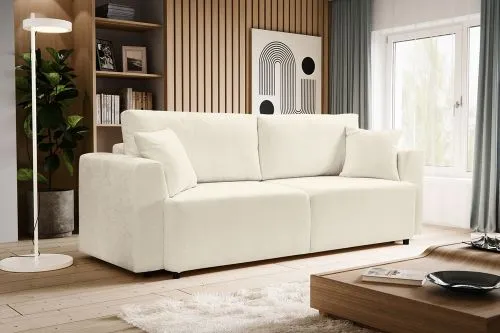 3-Sitzer Schlafsofa Point | 250cm | Webstoff | Creme