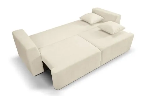 3-Sitzer Schlafsofa Point | 250cm | Webstoff | Creme