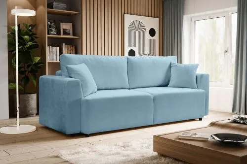3-Sitzer Schlafsofa Point | 250cm | Webstoff | hellblau