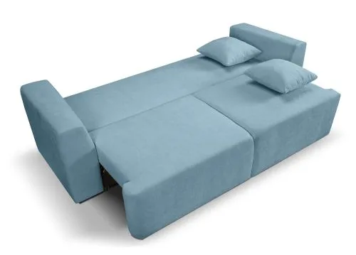 3-Sitzer Schlafsofa Point | 250cm | Webstoff | hellblau