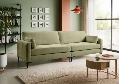 4-Sitzer Polstersofa Venti | 286cm | Webstoff | grün