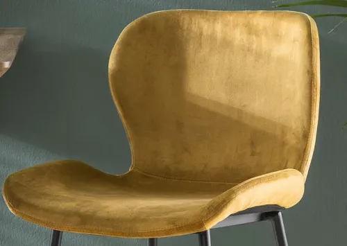 4er Set Barhocker Gonio Samt | golden velvet