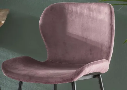 4er Set Barhocker Gonio Samt | rosa