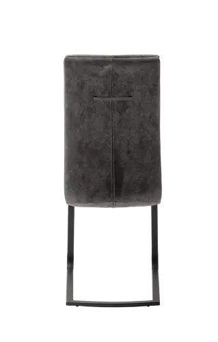 4er Set Freischwinger Stuhl Hudson | anthrazit / schwarz matt