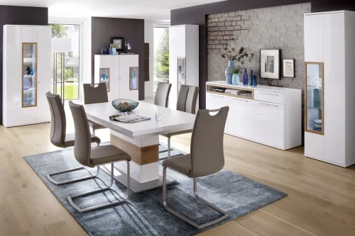 4er Set Freischwinger Stuhl Paulo | braun