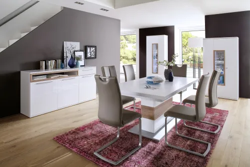 4er Set Freischwinger Stuhl Paulo | braun