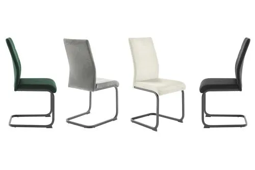 4er Set Freischwinger Stuhl Ticino | schwarz