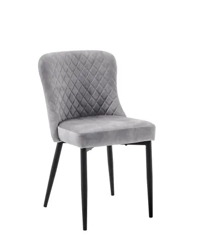 4er Set Stuhl Aboshi | grau / schwarz matt