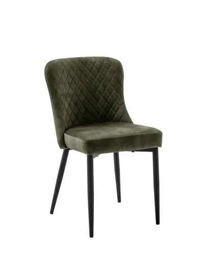 4er Set Stuhl Aboshi | olive / schwarz matt