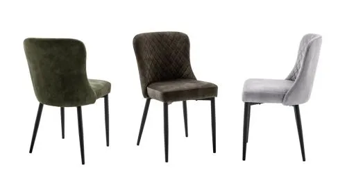 4er Set Stuhl Aboshi | olive / schwarz matt