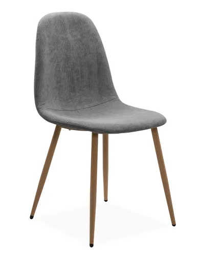 4er Set Stuhl Anya | braun / grau Cord