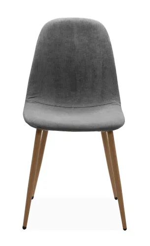 4er Set Stuhl Anya | braun / grau Cord