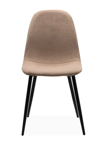 4er Set Stuhl Anya | Schwarz / braun Cord