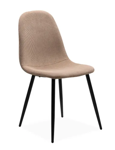 4er Set Stuhl Anya | Schwarz / braun Cord